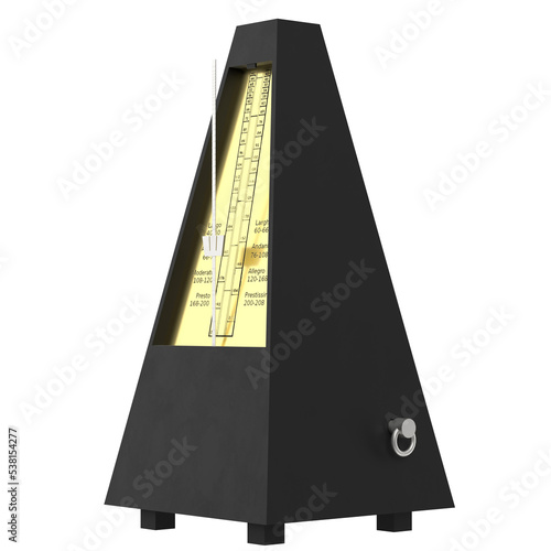 Photos 3d rendering illustration of a metronome