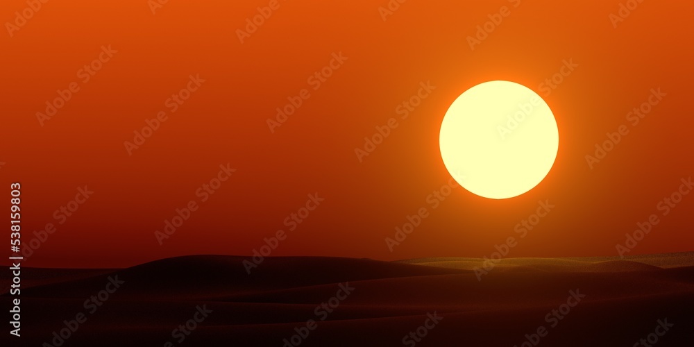 Morning Sun Illustration image HD for Print