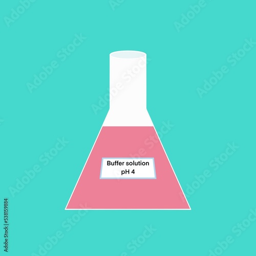 illustration, Buffer solution in glass, chemical in the laboratory and industry photo