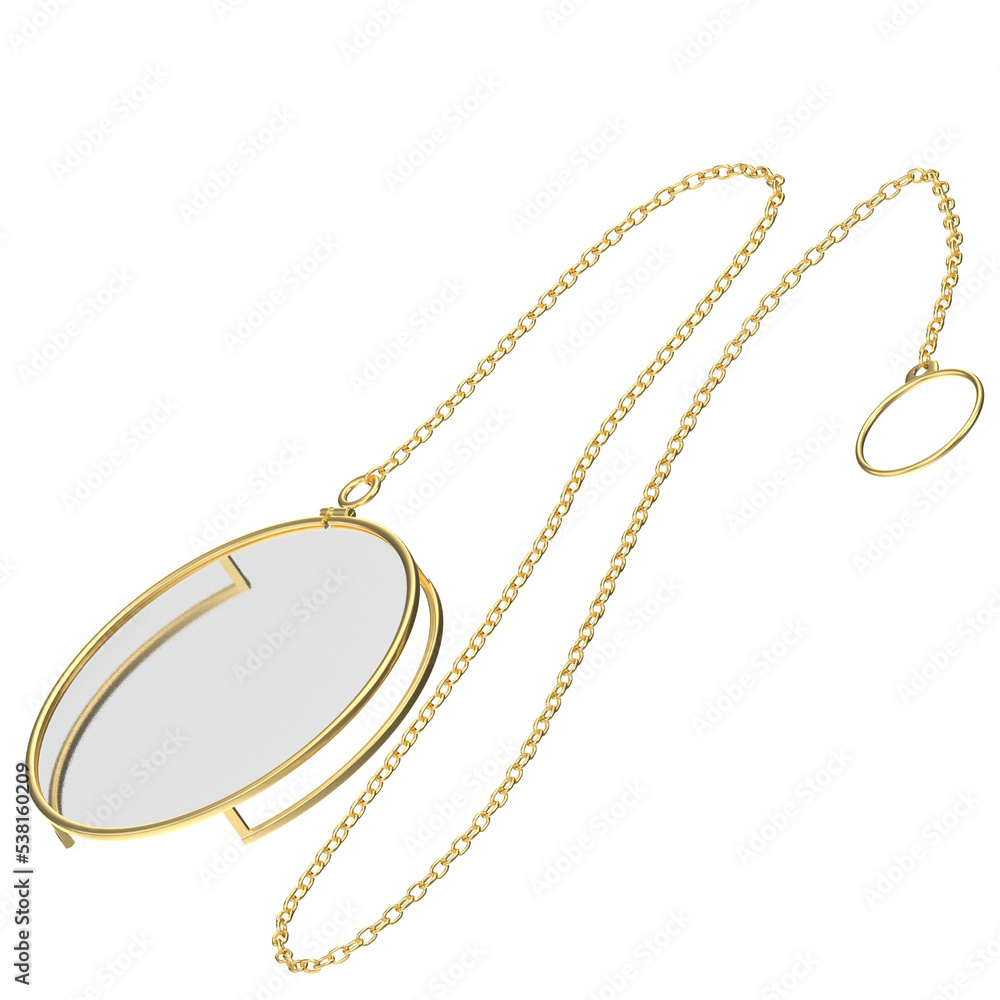 3d rendering illustration of a monocle eyewear 3d rendering illustration of a monocle eyewear