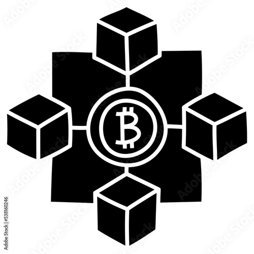 BLOCKCHAIN glyph icon