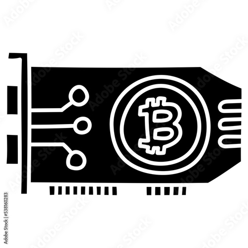 GPU MINING glyph icon