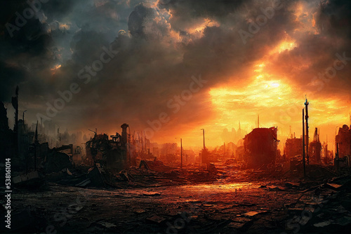 ruins of apocalyptic city