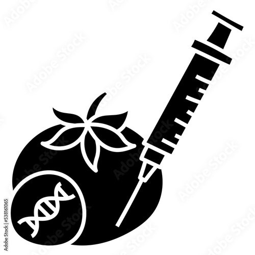 GMO FOOD glyph icon