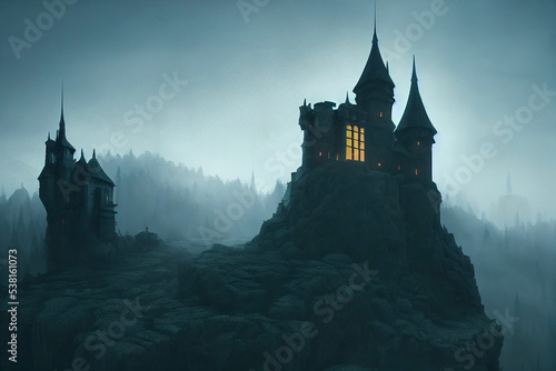 creepy gothic castle
