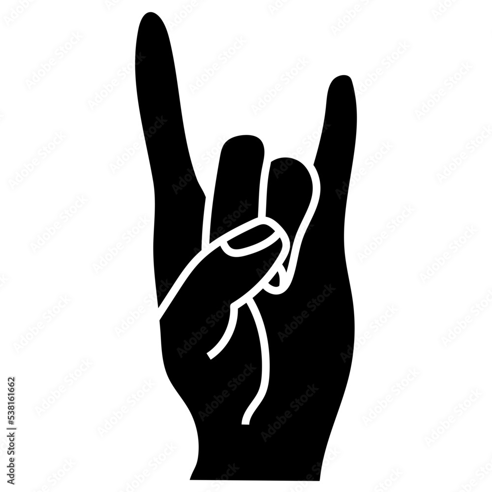 Obraz premium HAND 10 glyph icon