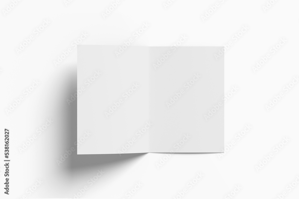 Bi fold Brochure Flyer Mockup. 3D Rendering Bi fold Brochure Flyer Mockup. 3D Rendering