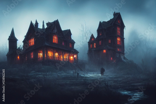 haunted house in the woods