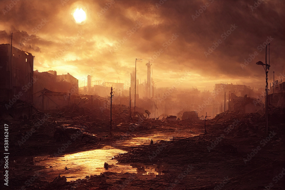 ruins of apocalyptic city