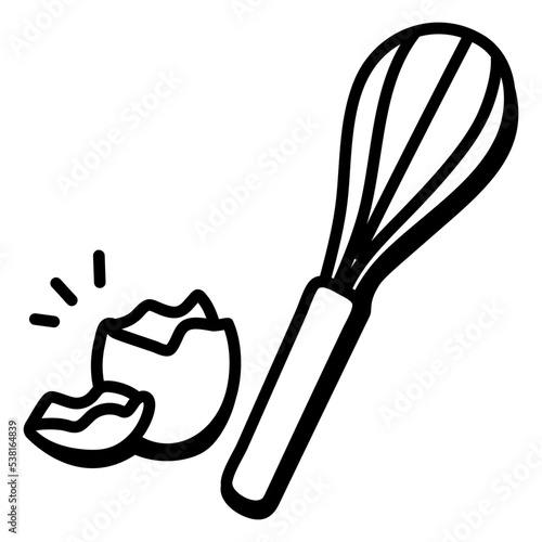 Download hand drawn icon of whisker