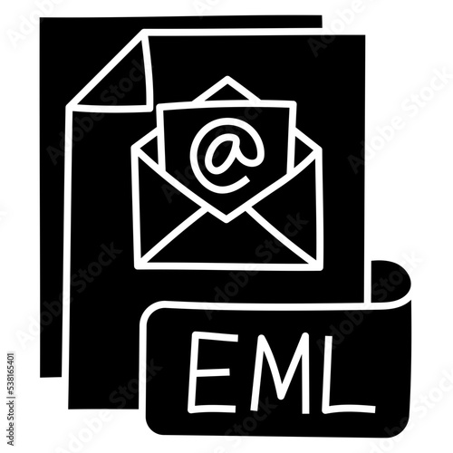 EML glyph icon photo
