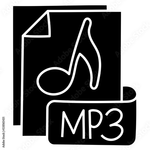 MP3 glyph icon