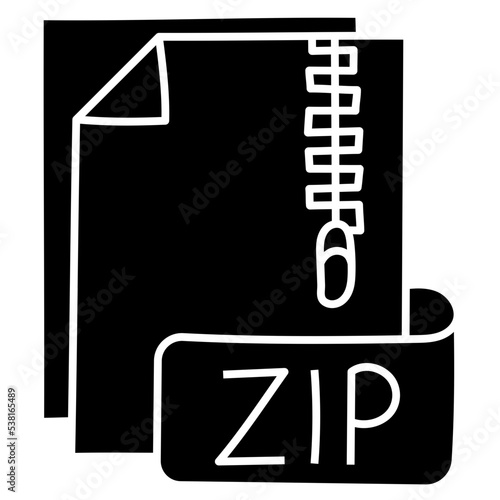 ZIP glyph icon