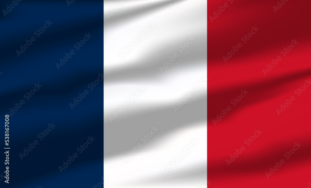 Vector France Flag Waving Realistic Flowing Flags Vector France Flag Waving Realistic Flowing Flags