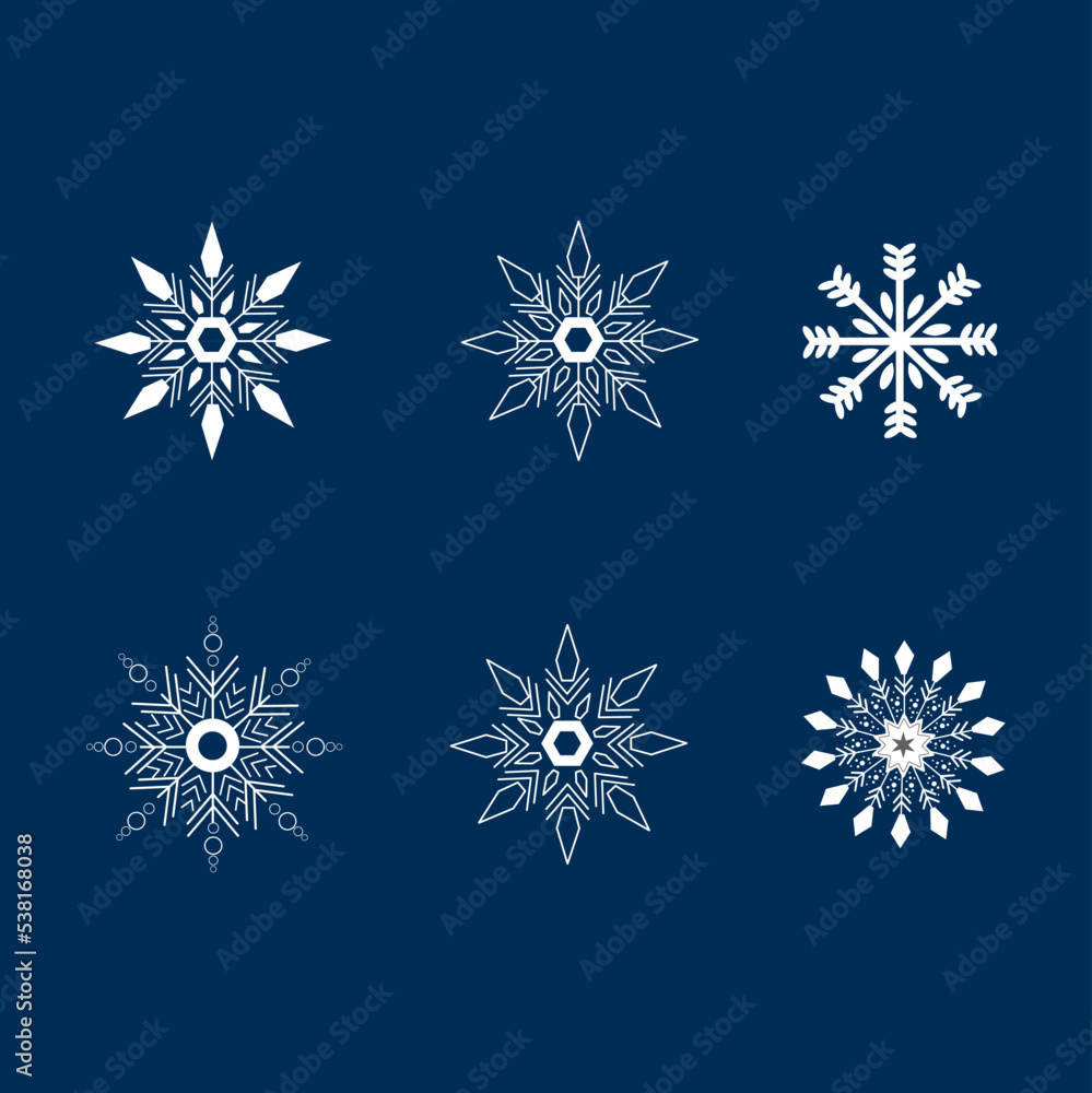 Set of vector illustration Snowflakes Set of vector illustration Snowflakes