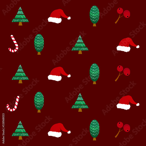 Vector illustration background red pattern christmas 