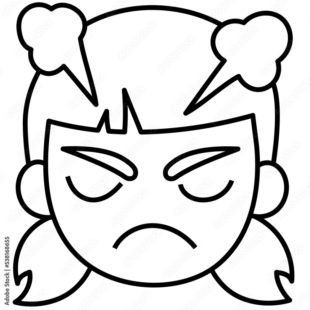 Obraz premium ANGRY line icon