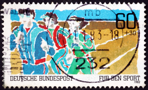 Postage stamp Germany 1982 jogging, recreational sport