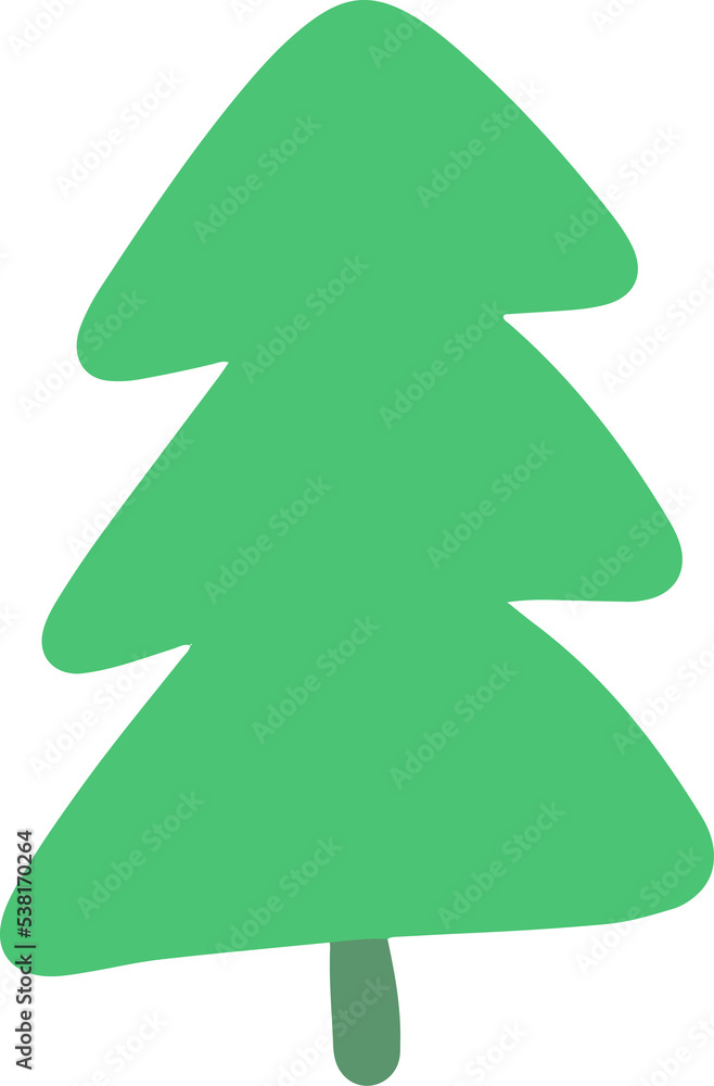 Cute green tree Illustration for design element Cute green tree Illustration for design element