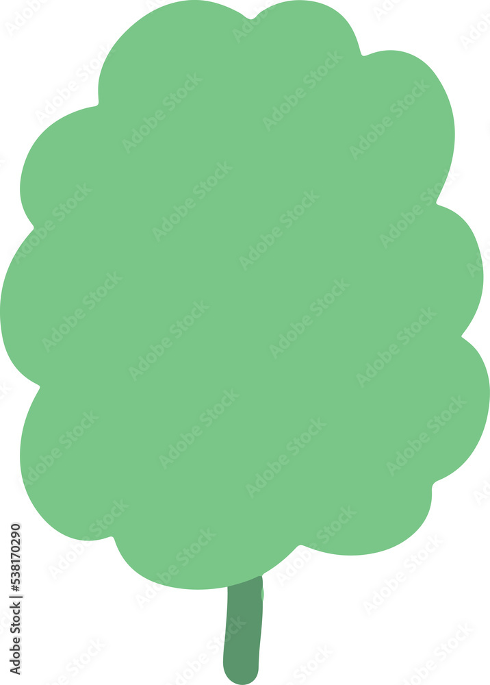 Cute green tree Illustration for design element Cute green tree Illustration for design element