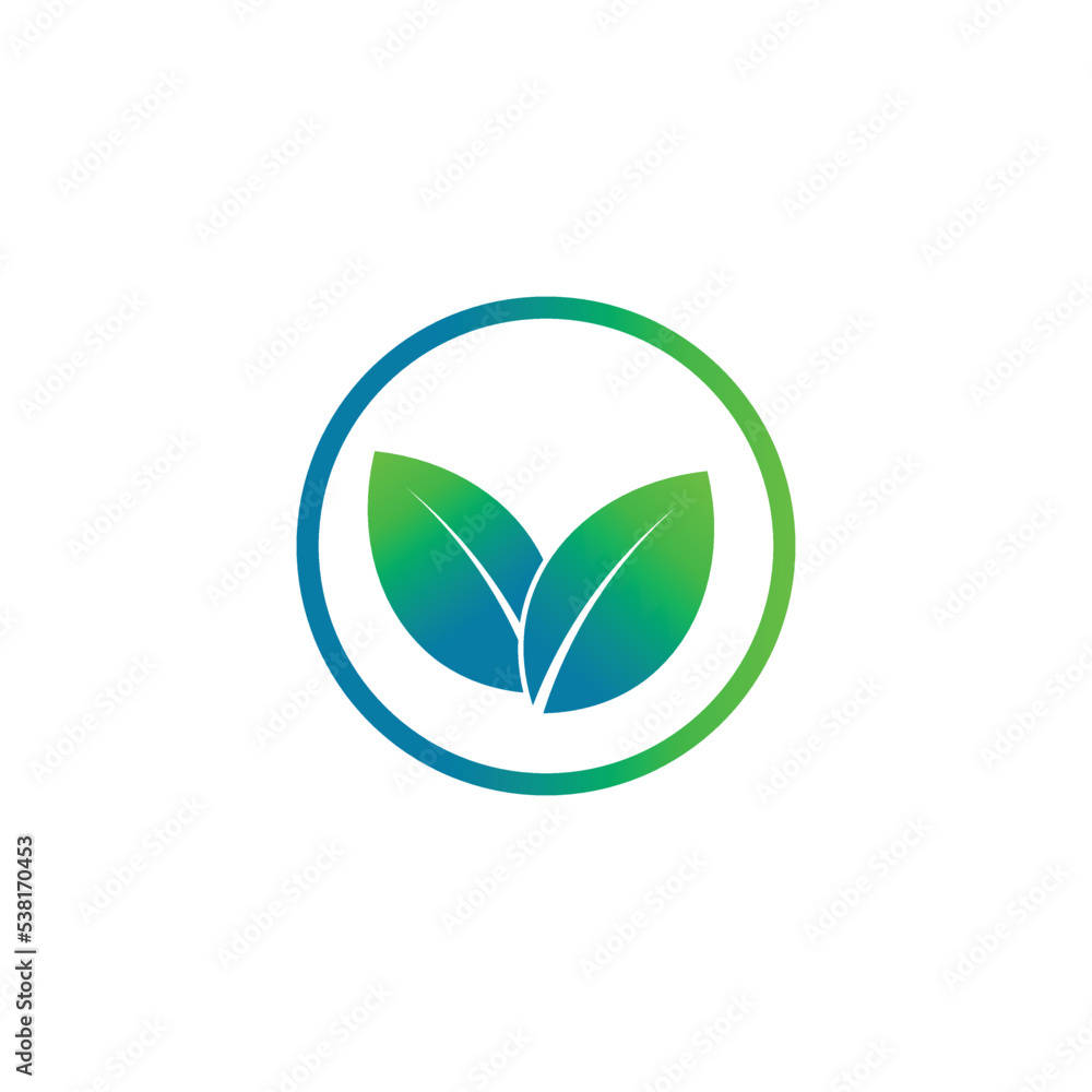 leaf logo design with gradient color beauty concept leaf logo design with gradient color beauty concept