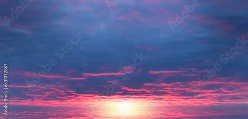 Beautiful evening sunset, gaussian blur. Abstract background as an element for design photo