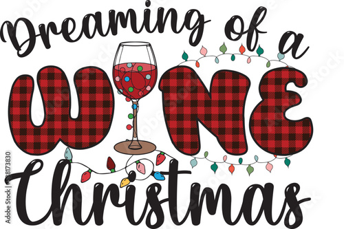 Retro Wine Christmas Sublimation Design