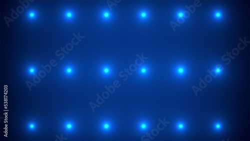 Wall flickering lights. Computer generated 3d render