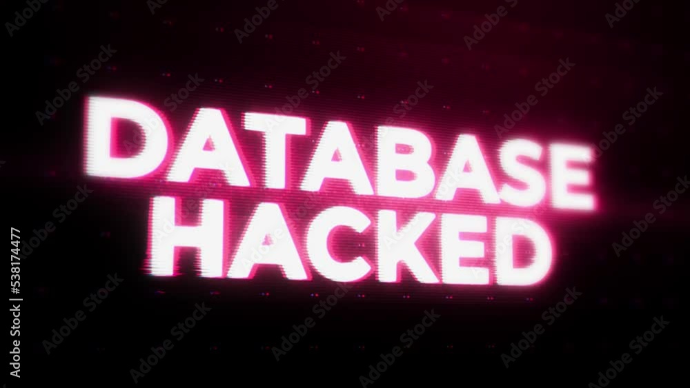 Database Hacked Warning Alert Error Message flashing on Screen, Computer system. Firewall breach, vulnerability found system crash. network security breach, stealing information. hacking attack Database Hacked Warning Alert Error Message flashing on Screen, Computer system. Firewall breach, vulnerability found system crash. network security breach, stealing information. hacking attack