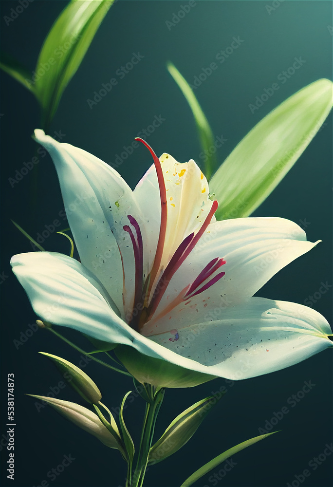 Obraz premium floral flower of lily in the background