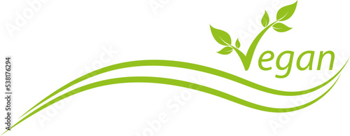 Vegetarisches Symbol mit Blättern, Vegan, Hintergrund
