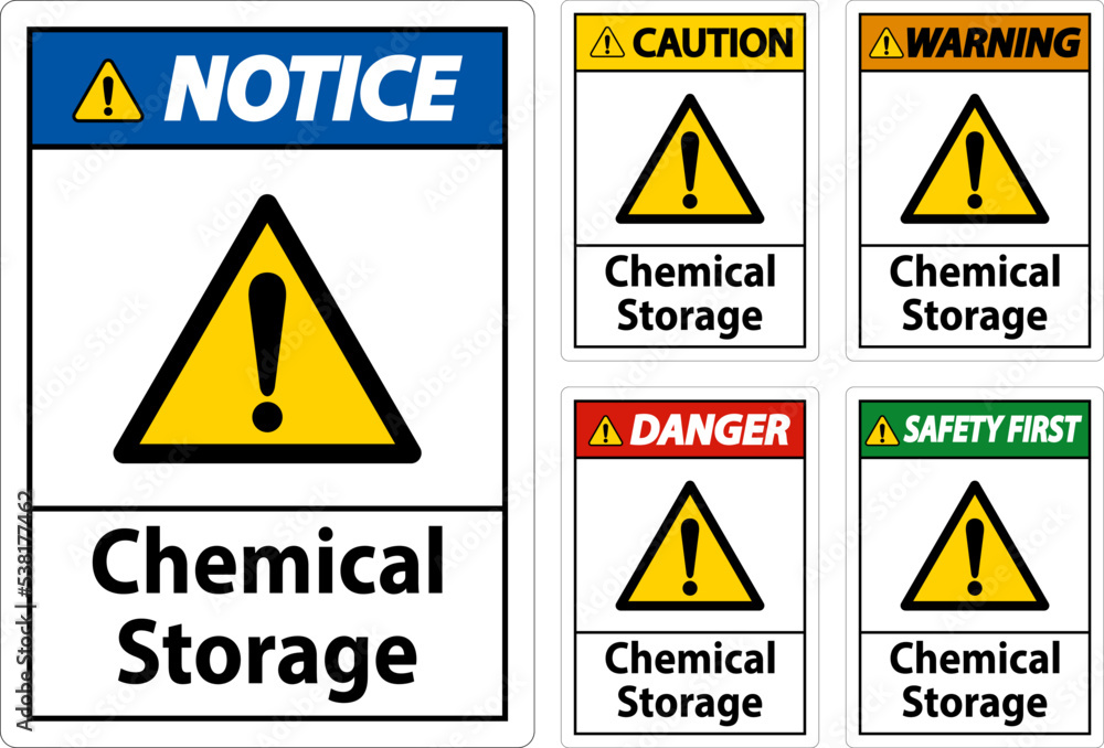 Chemical Storage Symbol Sign On White Background Chemical Storage Symbol Sign On White Background