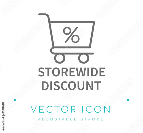 Storewide Discount Line Icon photo