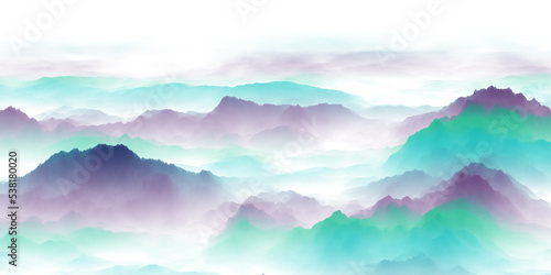 clouds over mountains
