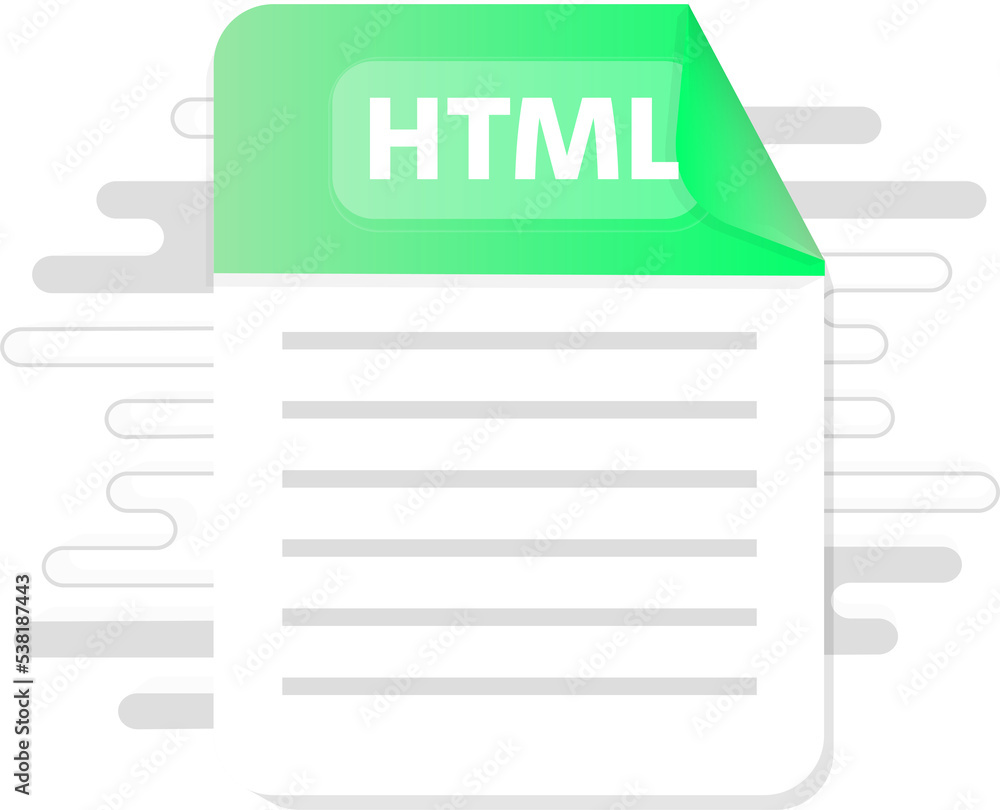 HTML file icon. Flat design graphic illustration. Vector HTML icon HTML file icon. Flat design graphic illustration. Vector HTML icon