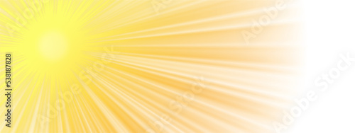 illustrazione con raggi di luce gialla brillante su sfondo trasparente photo