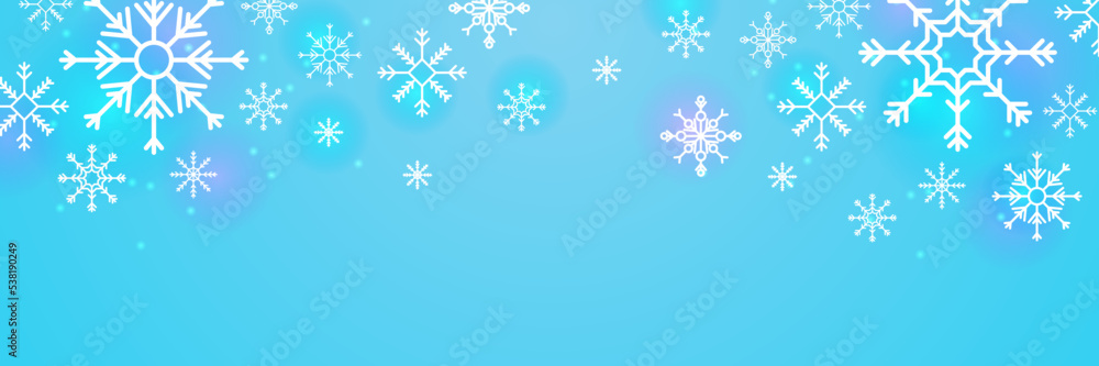 Christmas blue background with snow and snowflake Christmas blue background with snow and snowflake