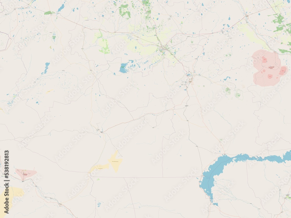 Qaraghandy, Kazakhstan. OSM. No legend Qaraghandy, Kazakhstan. OSM. No legend