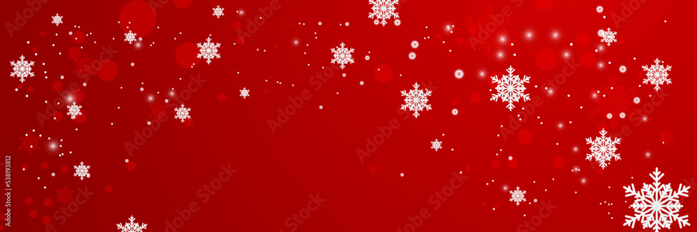 Red and white christmas snowflake banner background with text space Red and white christmas snowflake banner background with text space