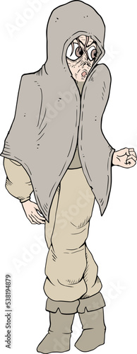 Medieval man draw