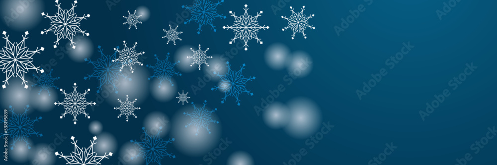 Beautiful christmas snowflake banner background with text space Beautiful christmas snowflake banner background with text space