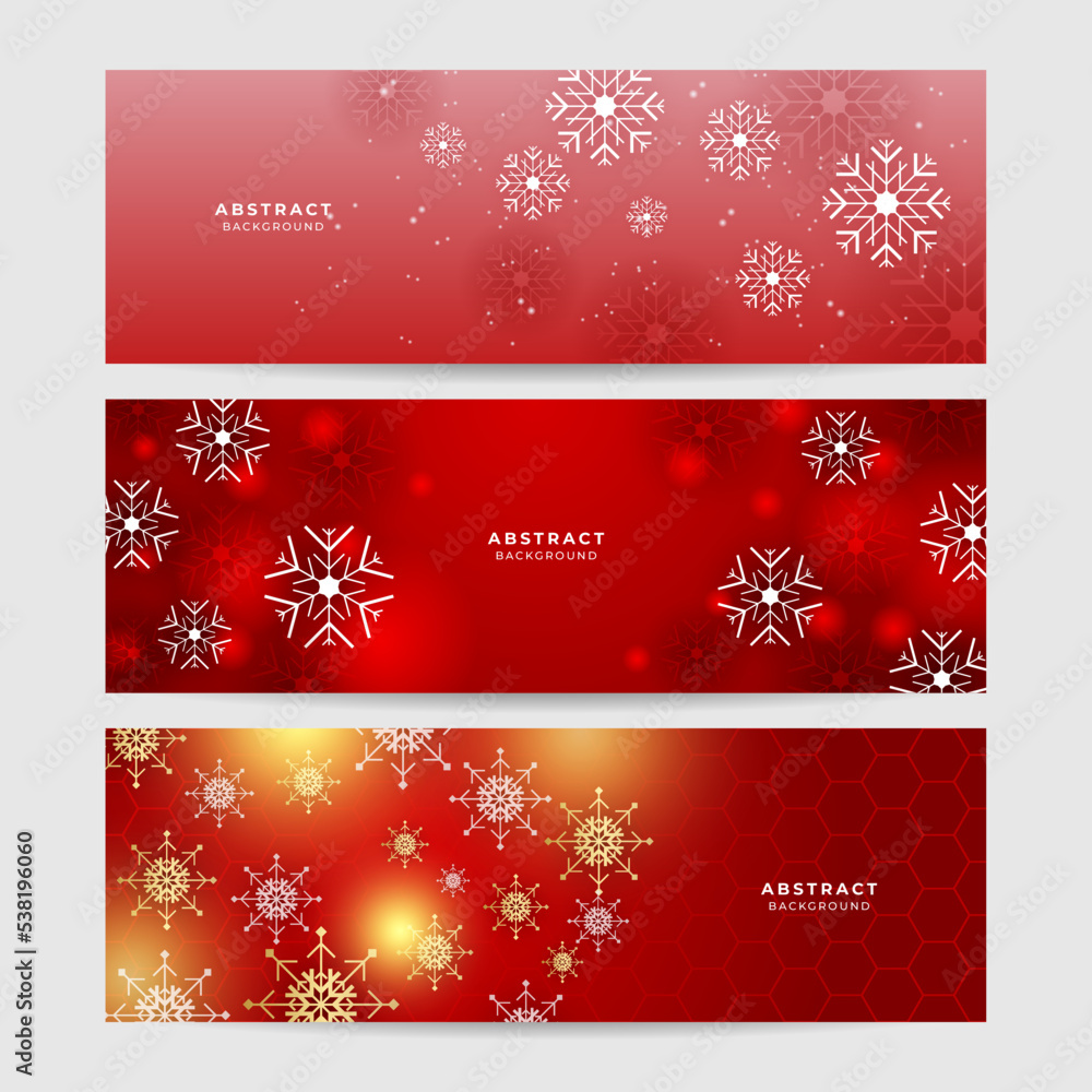 Christmas red background with snow and snowflake Christmas red background with snow and snowflake