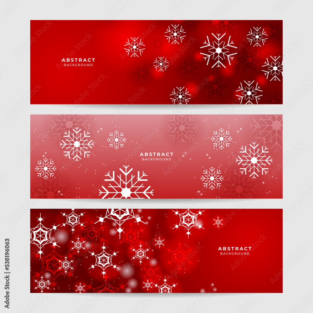 Christmas red background with snow and snowflake Christmas red background with snow and snowflake