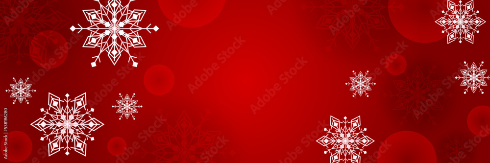 Christmas red background with snow and snowflake Christmas red background with snow and snowflake