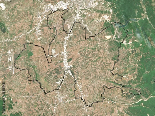 Gracanice, Kosovo. Low-res satellite. No legend photo