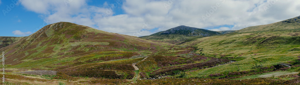 Panorama of Glen Shee in Perthshire, Scotland Panorama of Glen Shee in Perthshire, Scotland