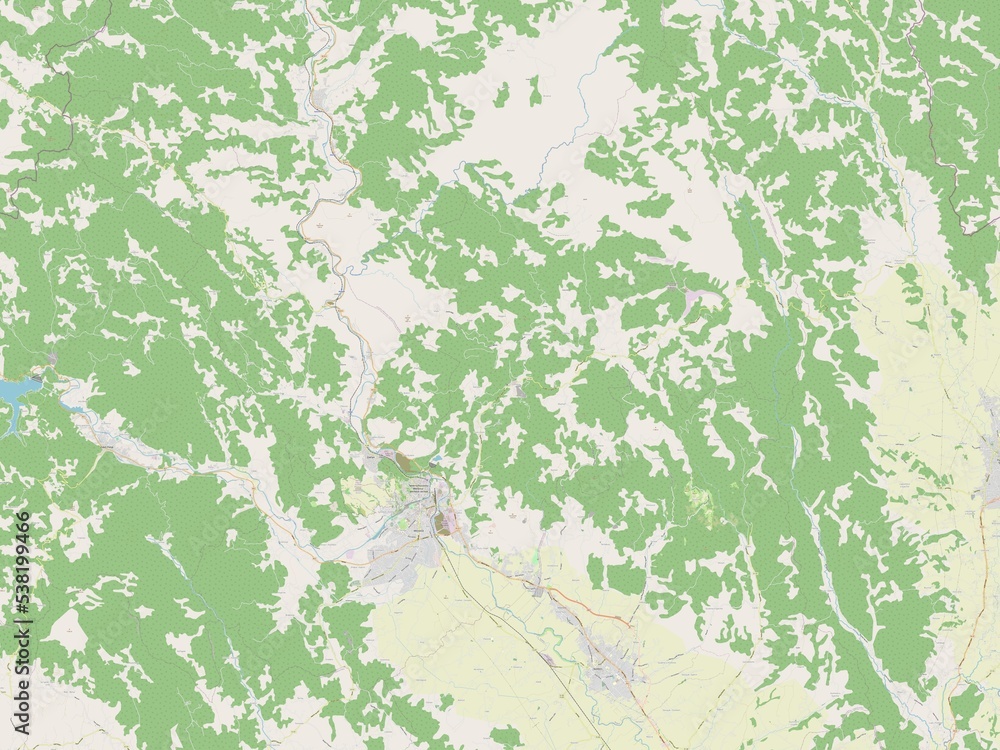 Fototapeta premium Mitrovice, Kosovo. OSM. No legend