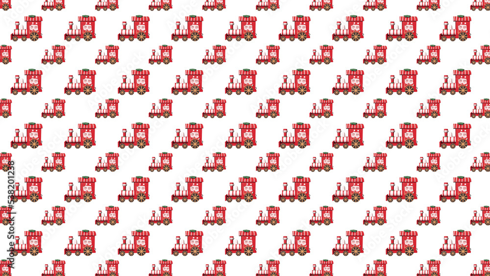 christmas train pattern on a white background 3d-rendering christmas train pattern on a white background 3d-rendering