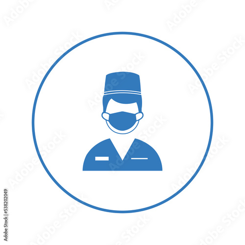 Hospital male surgeon doctor icon | Circle version icon |