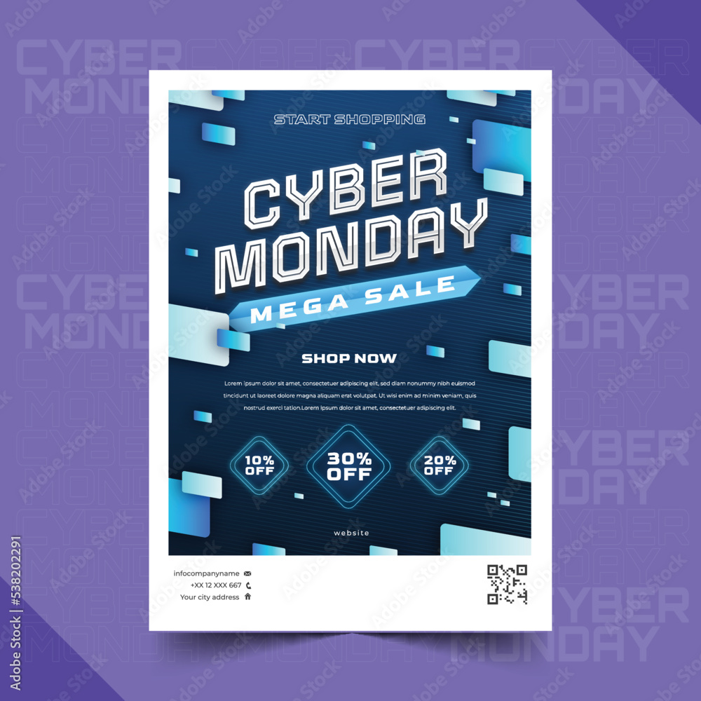 gradient cyber monday vertical poster template vector design illustration gradient cyber monday vertical poster template vector design illustration